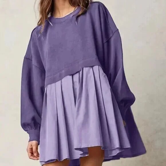 Dresses & Skirts - Purple Long Sleeve Sweater Dress